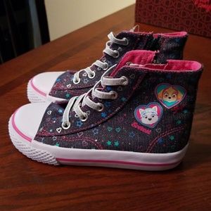 Paw patrol girls hi tops size 9 1/2
